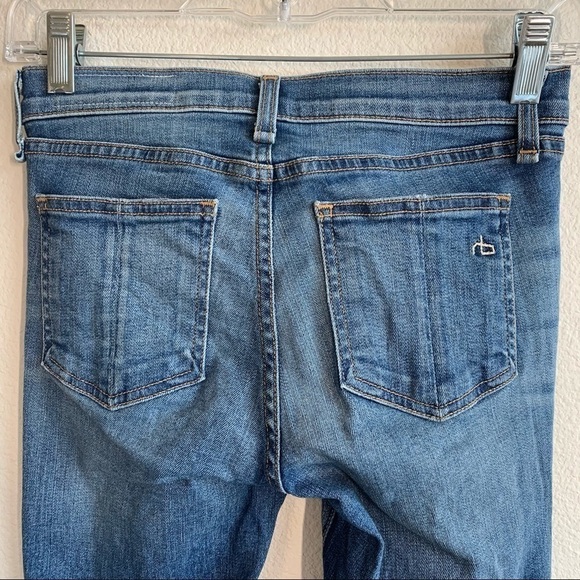 Rag & Bone Blue Ankle Zip Jeans Distressed Skinny Women’s Size 25 - Picture 13 of 16